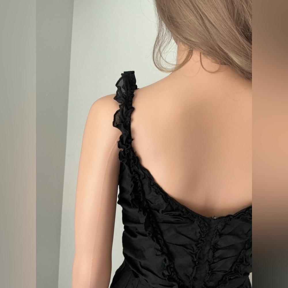 Whish Black Ruffled Midi Dress - Picture 9 of 16